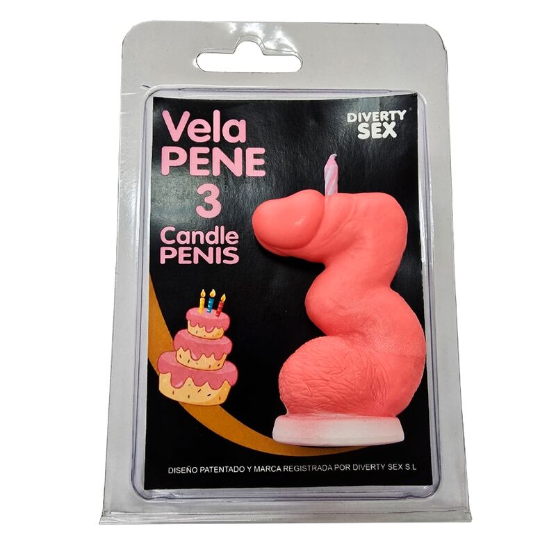 DIABLO PICANTE – CANDELA A FORMA DI PENE FORMA NUMERO 3