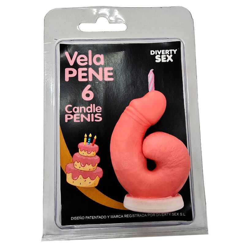 DIABLO PICANTE – CANDELA A FORMA DI PENE FORMA NUMERO 6