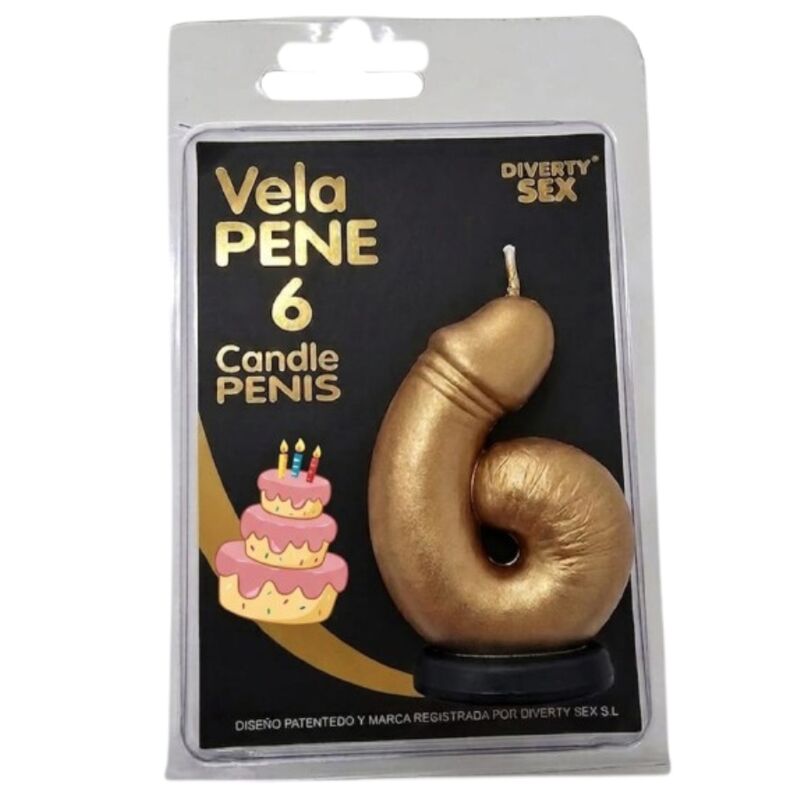 DIABLO PICANTE – CANDELA A FORMA DI PENE FORMA NUMERO 6