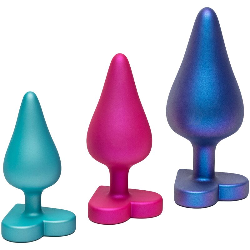 ROMP – KIT D'ENTRAÎNEMENT ANAL LUSTER TAILLES S/M/L AVEC BASE EN FORME DE CŒUR
