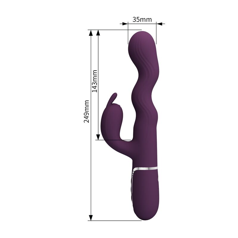 Pretty Love Loursen – Rabbit-Vibrator mit Stossbewegung, 7 Modi, Lila
