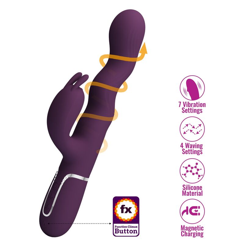 Pretty Love Loursen – Rabbit-Vibrator mit Stossbewegung, 7 Modi, Lila