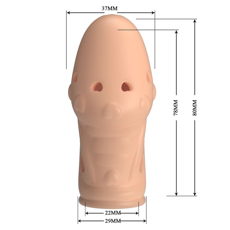 PRETTY LOVE – SOCKER TEXTURED PENIS SLEEVE NATURAL