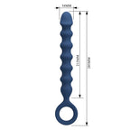 MR PLAY – PERLES ANALES EN SILICONE BLEU ET PLUG ANAL -Ø- 3,4 CM – 28,5 CM