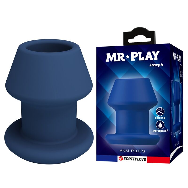 MR PLAY Jack – Hohler Silikon-Analplug, blau