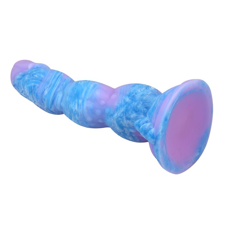 Power Monsters Alien – Fantasy-Dildo, 20,5 cm, Blau/Violett