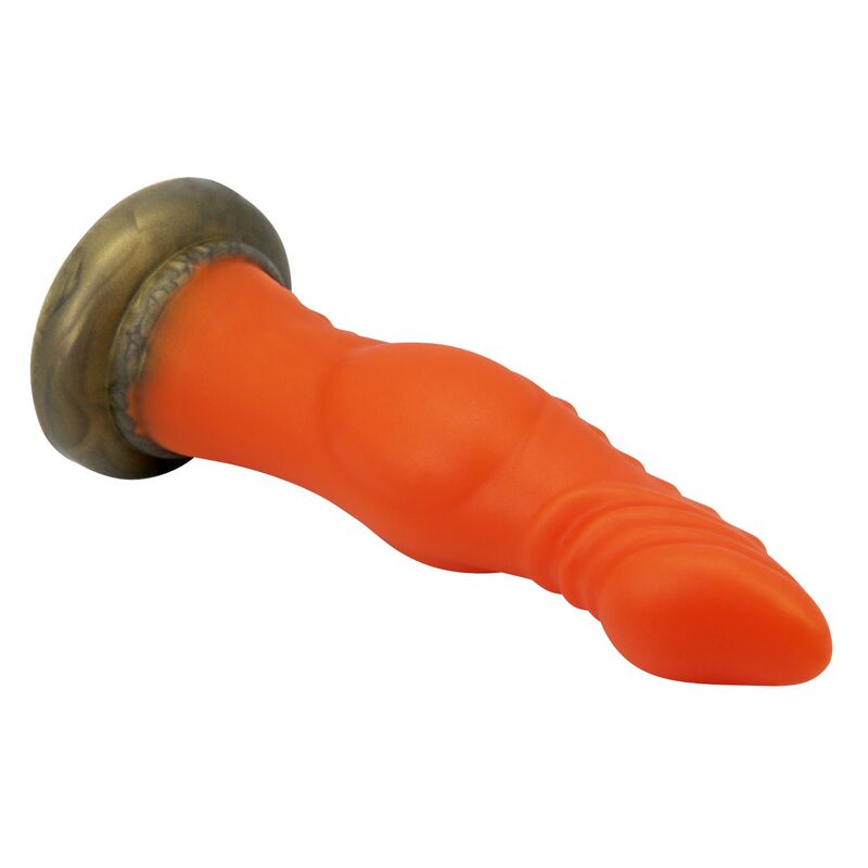 Power Monsters Blazeheart Charger – Fantasy-Dildo, 18,5 cm, Orange