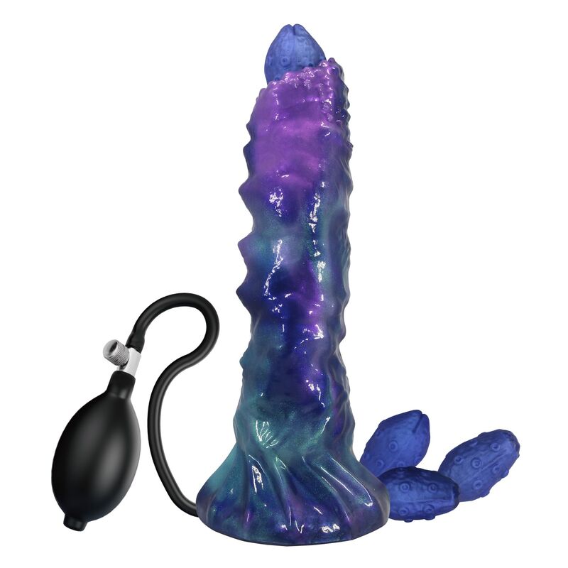 POWER MONSTERS – DUSKWALKER SENTINEL TRICOLOR DILDO GONFIABILE IN SILICONE FANTASY 23 CM Ø 5 CM