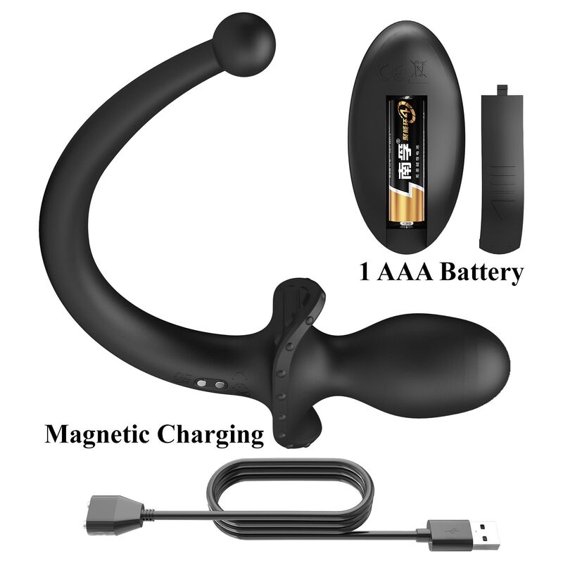 Mr Play – Anal- und Perineum-Vibrator mit Fernbedienung, Schwarz