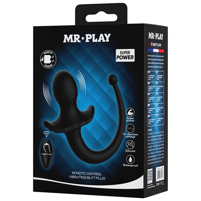 Mr Play – Anal- und Perineum-Vibrator mit Fernbedienung, Schwarz