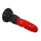 Power Monsters Feuerdrache – Fantasy-Dildo mit Saugnapf, 24,5 cm, Rot/Schwarz