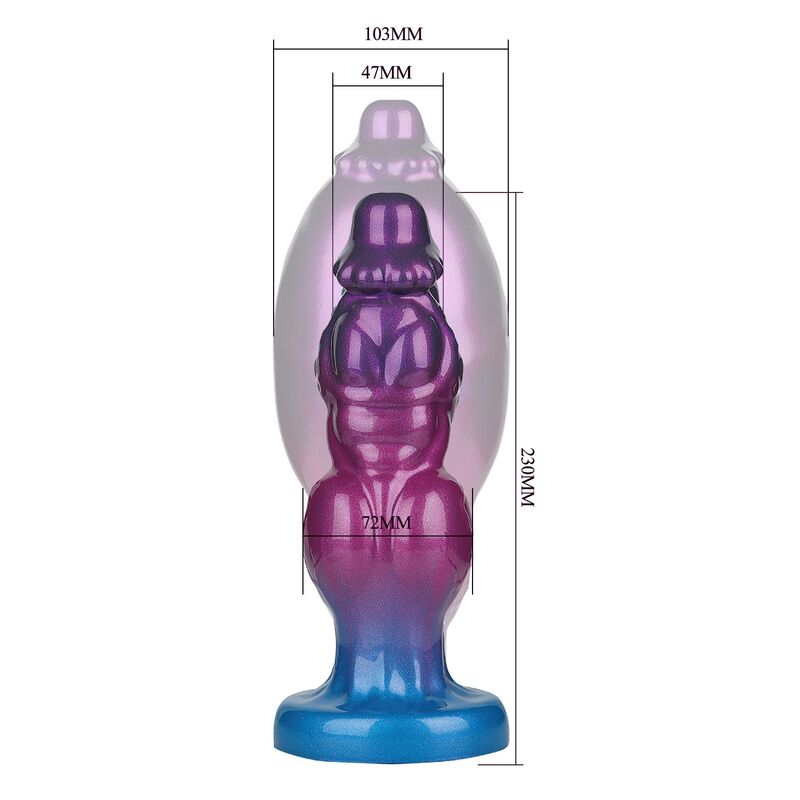 POWER MONSTERS – RIFT TITAN BICOLORE DILDO GONFIABILE IN SILICONE FANTASY 24 CM Ø 5 CM