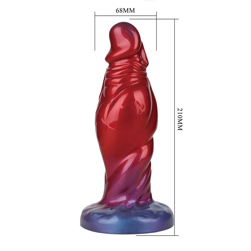 Power Monsters Shadow Behemoth – Aufblasbarer Fantasy-Dildo, 22 cm, Rot/Blau