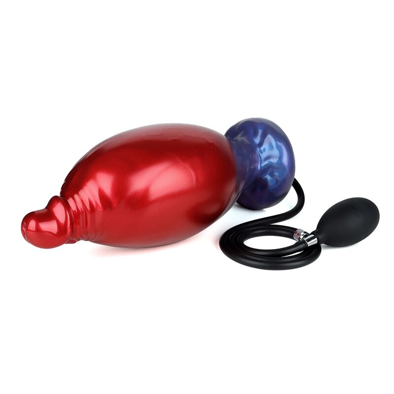 Power Monsters Shadow Behemoth – Aufblasbarer Fantasy-Dildo, 22 cm, Rot/Blau