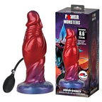 Power Monsters Shadow Behemoth – Aufblasbarer Fantasy-Dildo, 22 cm, Rot/Blau