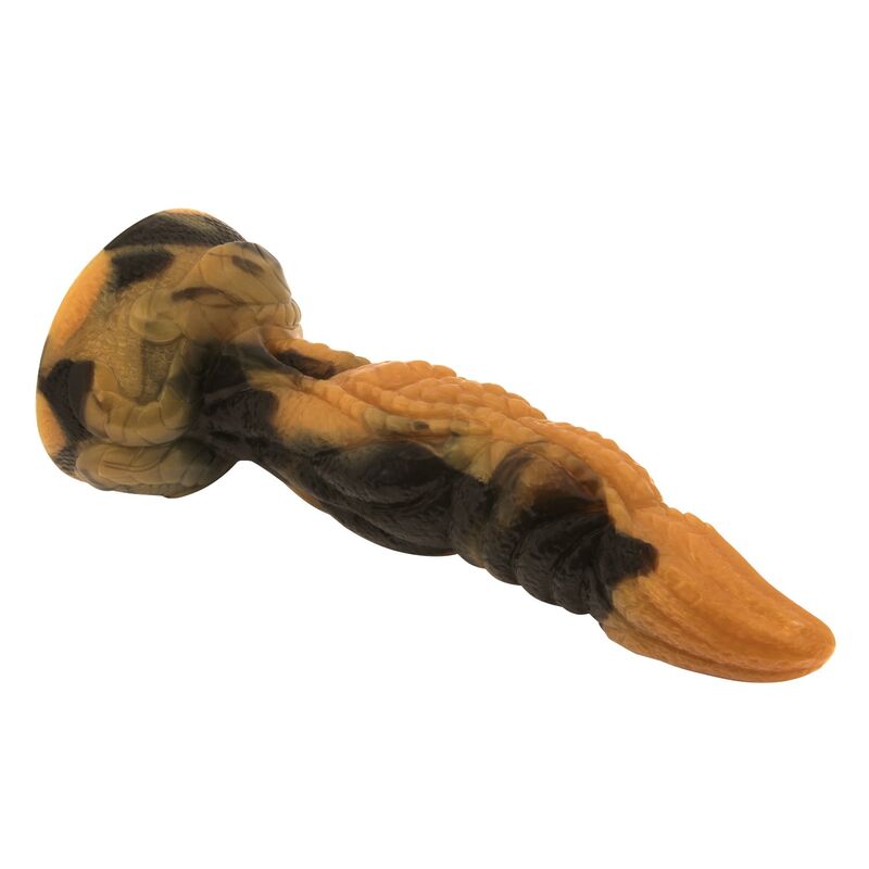 Power Monsters Tyrannosaurus – Fantasy-Dildo, 20,5 cm, Braun/Schwarz