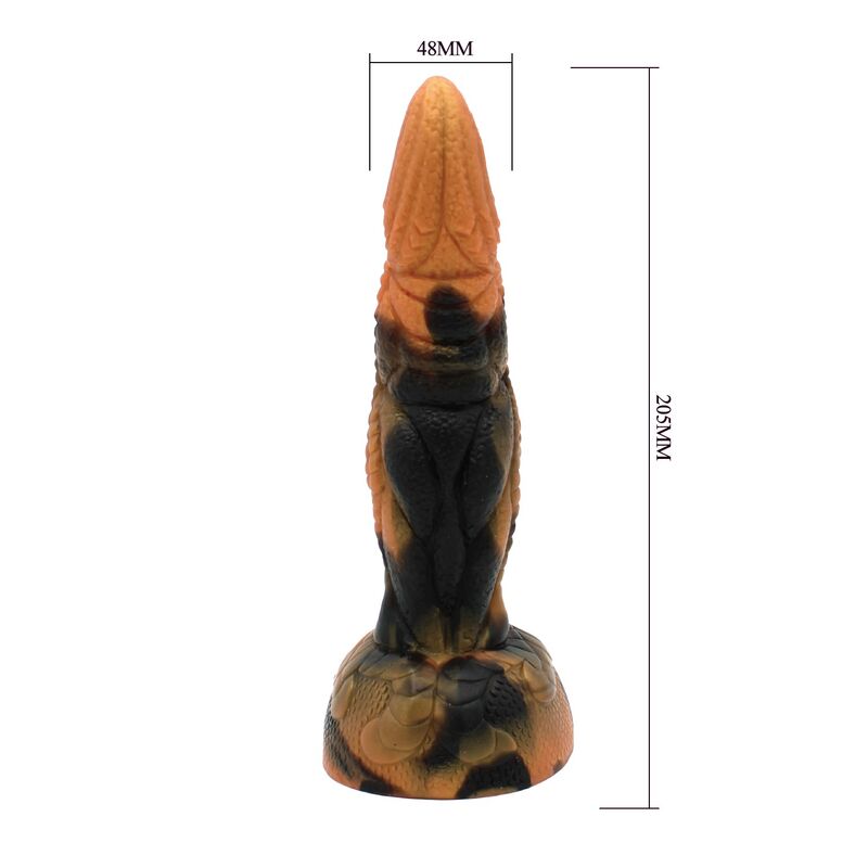 Power Monsters Tyrannosaurus – Fantasy-Dildo, 20,5 cm, Braun/Schwarz