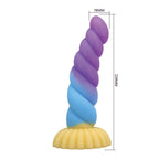 Power Monsters Unicorn – Fantasy-Dildo, 22 cm, dreifarbig