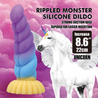 Power Monsters Unicorn – Fantasy-Dildo, 22 cm, dreifarbig