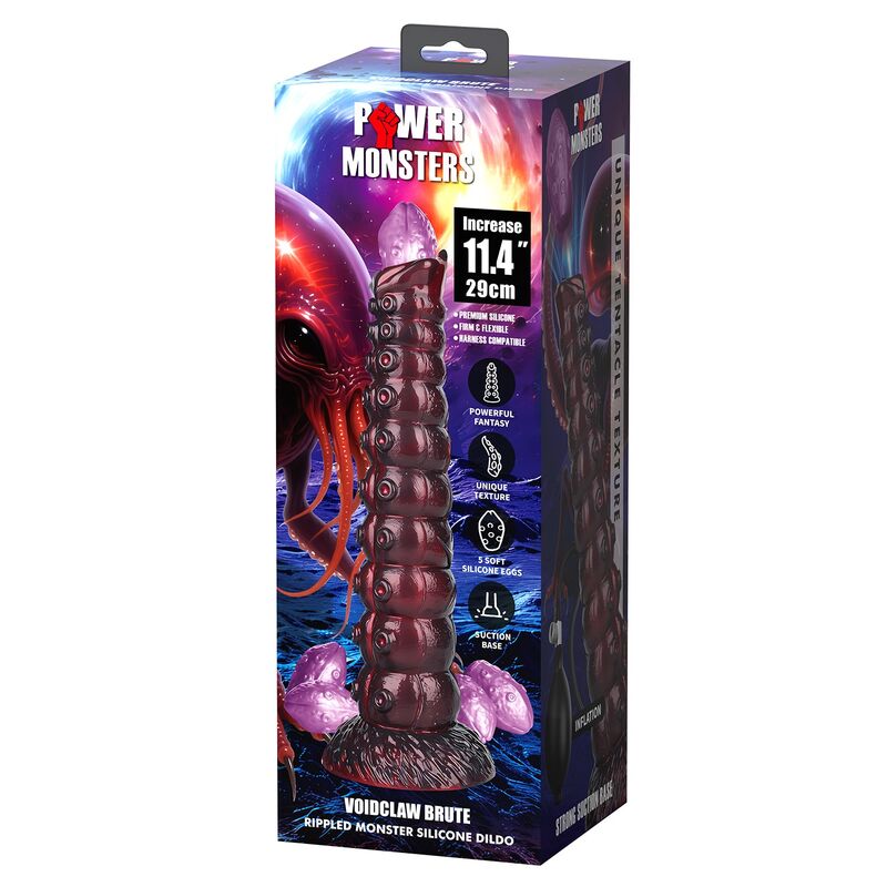 POWER MONSTERS – VOIDCLAW BRUTE DILDO GONFIABILE IN SILICONE BICOLORE FANTASY 29 CM Ø 5.7 CM