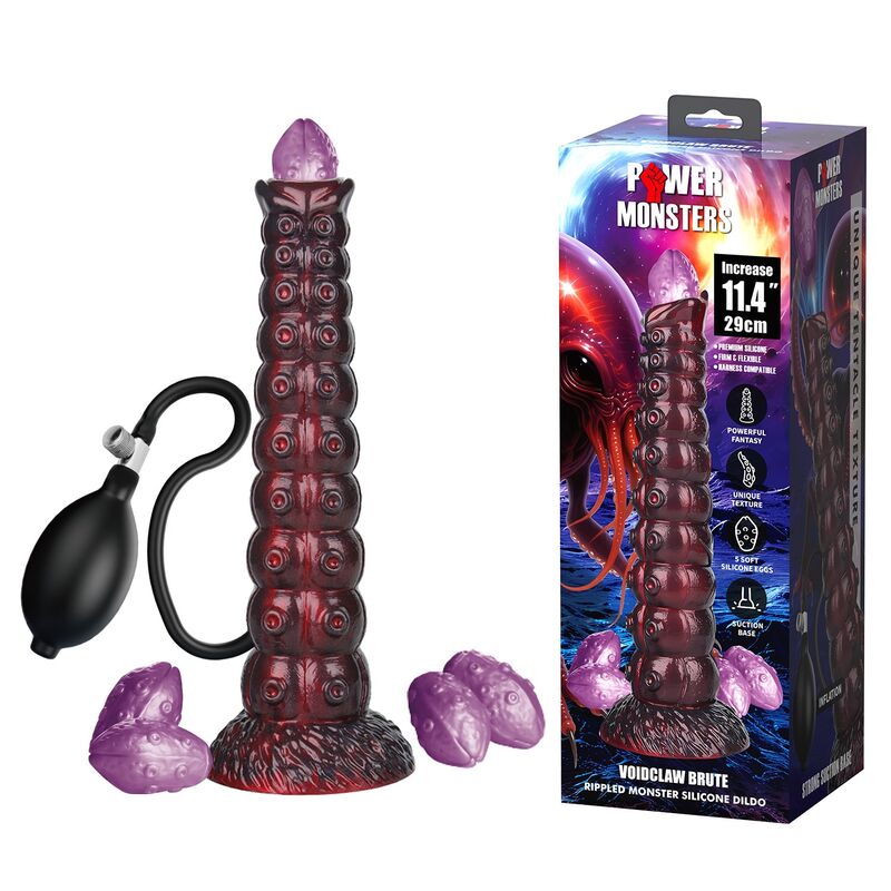 POWER MONSTERS – VOIDCLAW BRUTE DILDO GONFIABILE IN SILICONE BICOLORE FANTASY 29 CM Ø 5.7 CM