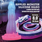 POWER MONSTERS – DILDO VOID PYTHON FANTASY CON VENTOSA 20,5 CM Ø 5,2 CM BLU, VIOLA E ROSA