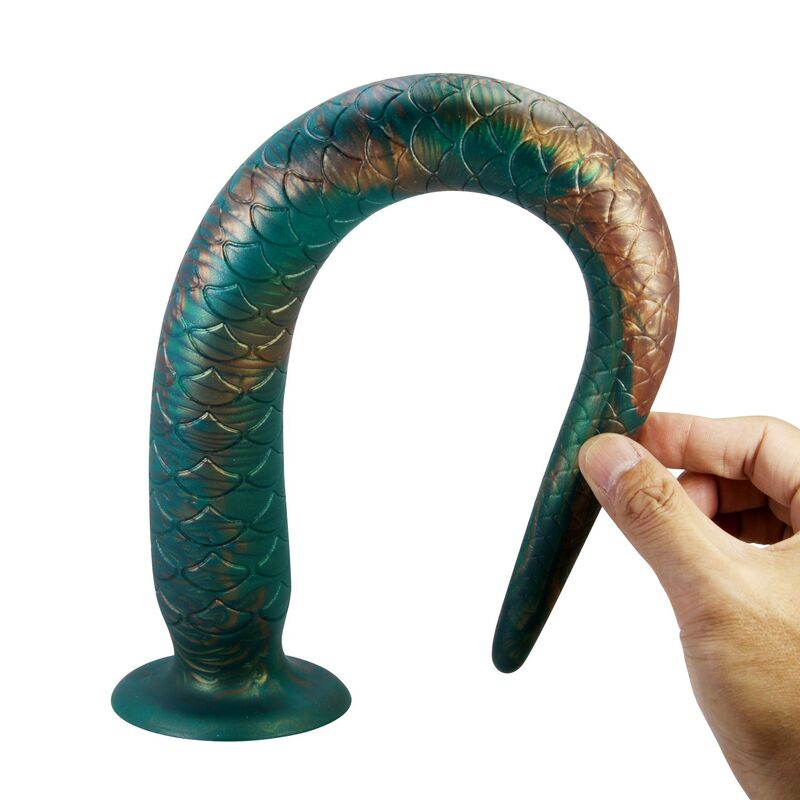 POWER MONSTERS – WILDWYRM TAIL BICOLOR FANTASY GODEMICHET EN SILICONE 47 CM Ø 4 CM