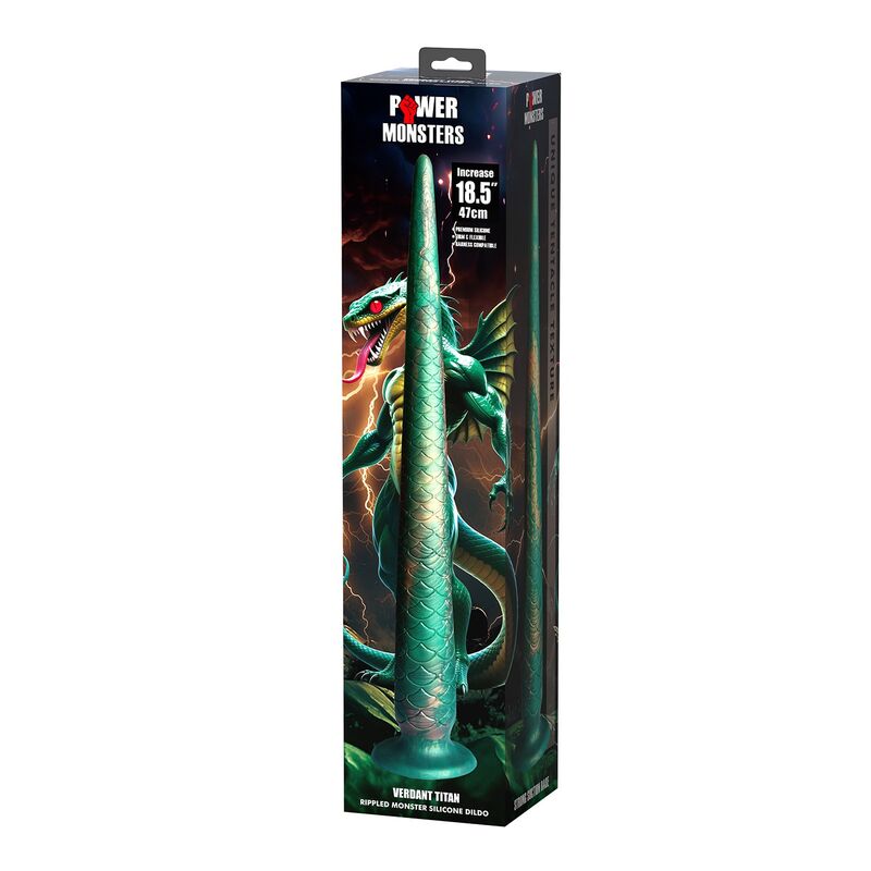 POWER MONSTERS – WILDWYRM TAIL BICOLORE FANTASY DILDO IN SILICONE 47 CM Ø 4 CM