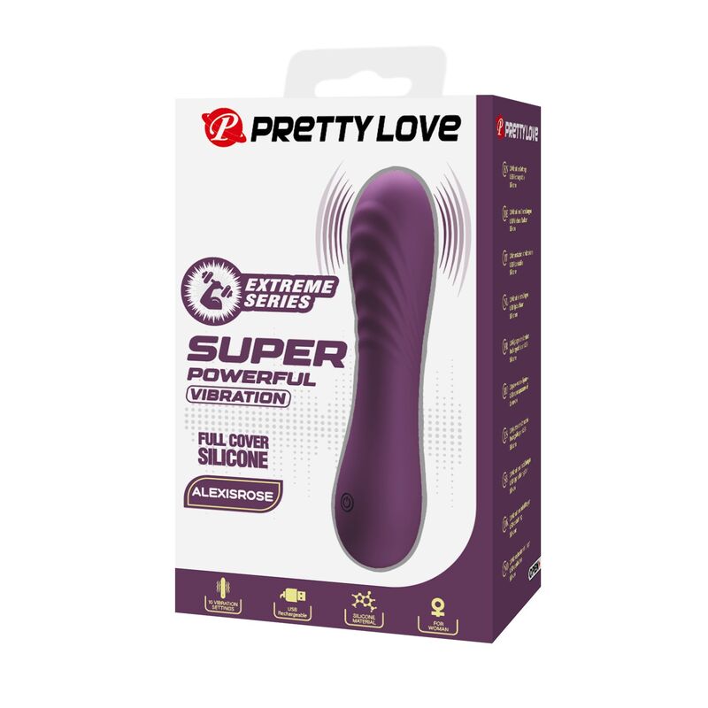 PRETTY LOVE – VIBRATORE RICARICABILE ALEXISROSE 10 FUNZIONI VIOLA