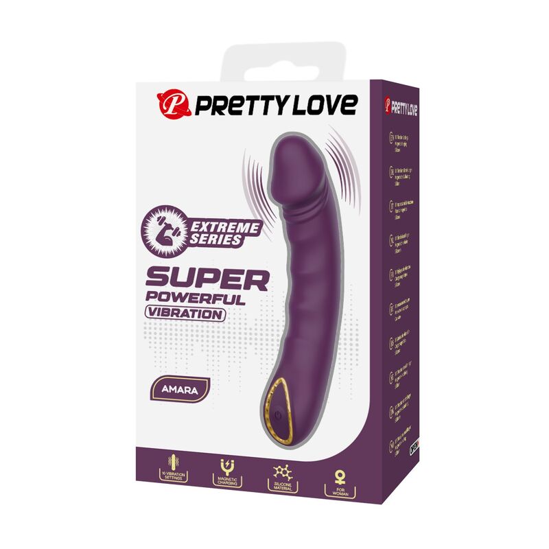 PRETTY LOVE – AMARA RECHARGEABLE VIBRATOR 10 FUNCTIONS PURPLE