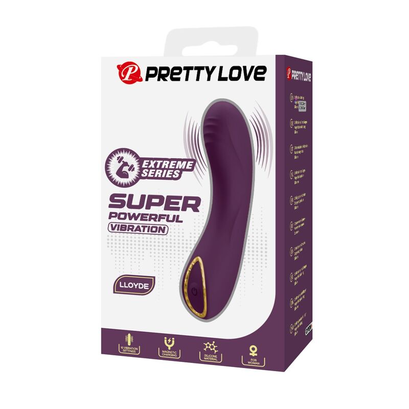 PRETTY LOVE – VIBRATORE RICARICABILE LLOYDE 10 FUNZIONI VIOLA