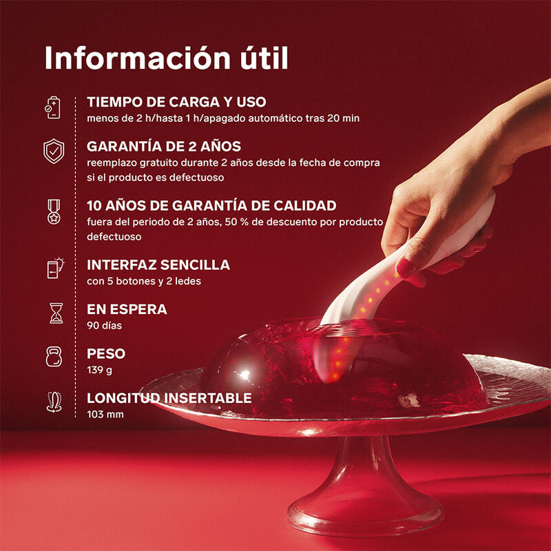 LELO – MONA SPECTRA MASSAGGIATORE INTIMO A LUCE ROSSA RICARICABILE E CONTROLLABILE TRAMITE APP