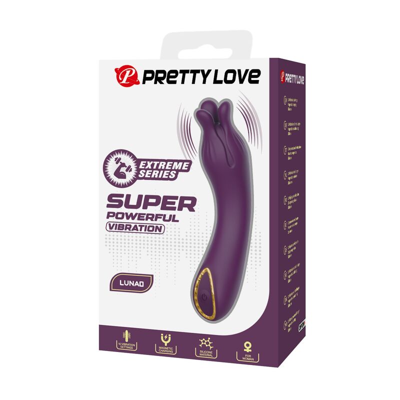 PRETTY LOVE – LUNAO RECHARGEABLE VIBRATOR 10 FUNCTIONS PURPLE