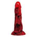 POWER MONSTERS – GODEMICHÉ MINOTAURE FANTASY AVEC VENTOUSE 21 CM Ø 5 CM ROUGE ET NOIR