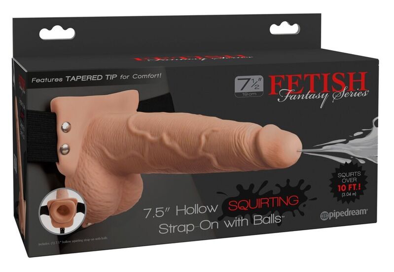 FETISH FANTASY SERIES – Squirting Hohl-Strap-On, 19,1 cm