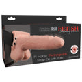 FETISH FANTASY SERIES – Realistischer Vibrierender Hohl-Strap-On mit Hoden, 17,8 cm