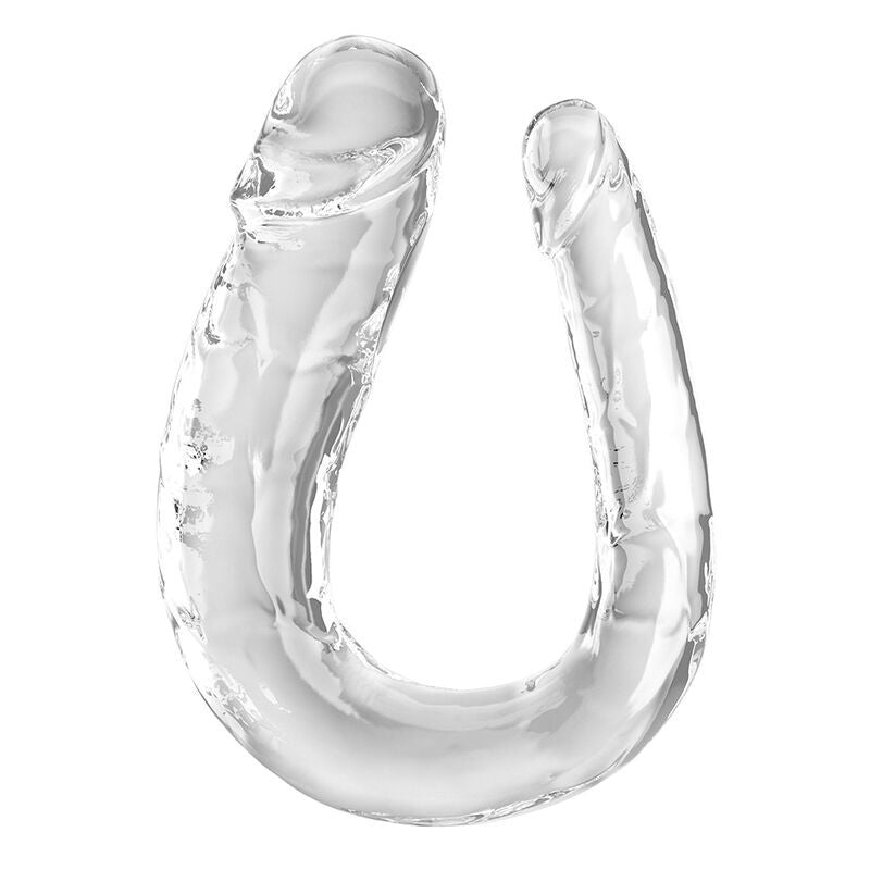 KING COCK Double Trouble – Doppeldildo, transparent