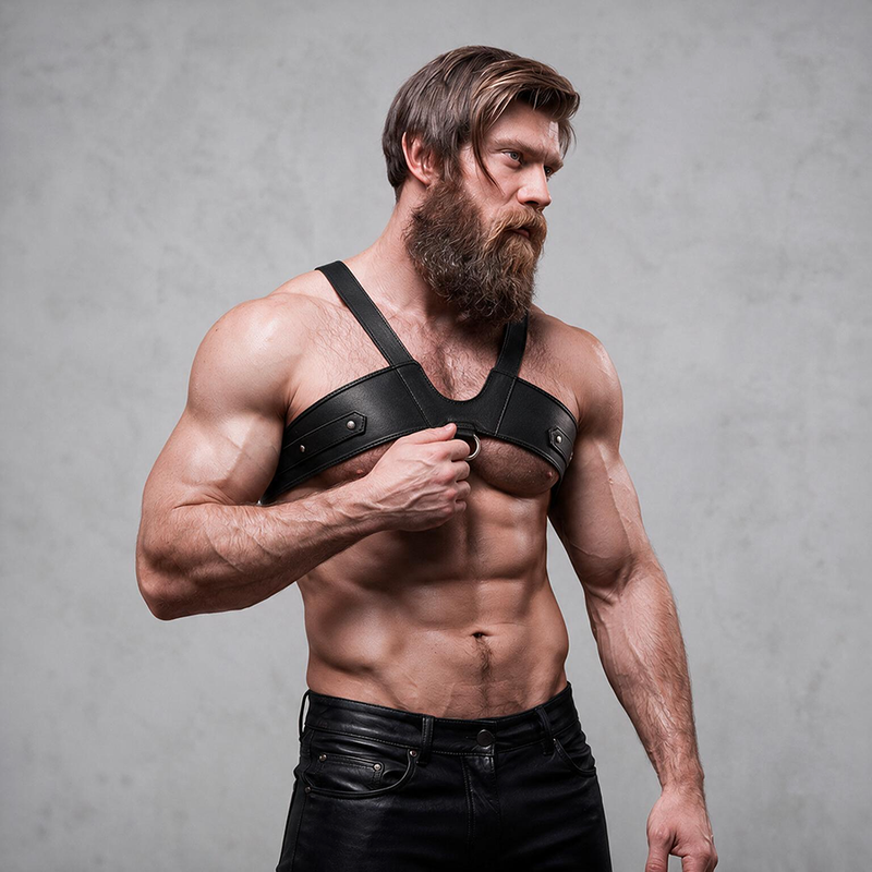 FETISH SUBMISSIVE ATTITUDE – Brigade Brustgurt aus Ökoleder