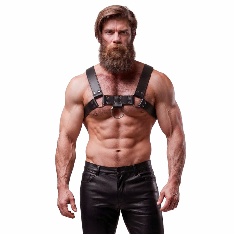FETISH SUBMISSIVE ATTITUDE – HARNAIS DE POITRINE EN ÉCO-CUIR POUR HOMMES