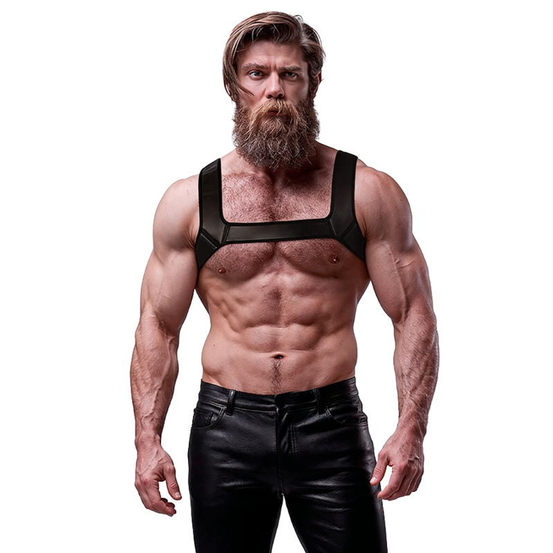 FETISH SUBMISSIVE ATTITUDE – NEOPRENE CHEST HARNESS FOR MEN SIZE