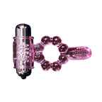 BAILE – Anello in silicone 10 ritmi di lingua con vibrazione rosa