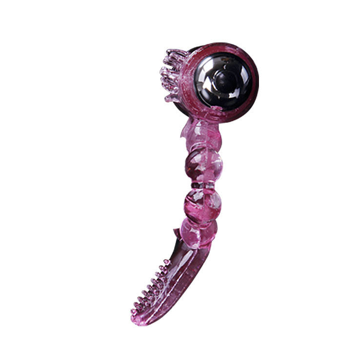 BAILE – Anello in silicone 10 ritmi di lingua con vibrazione rosa