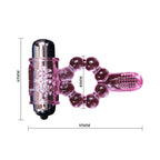 BAILE – Anello in silicone 10 ritmi di lingua con vibrazione rosa