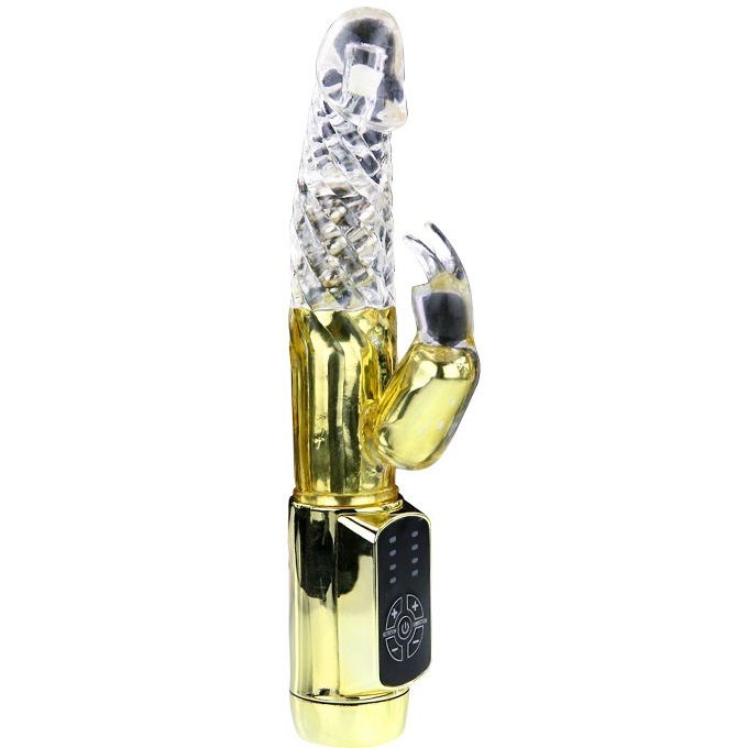 BAILE Rabbit Gold Prince – Rotations-Vibrator mit LED-Licht