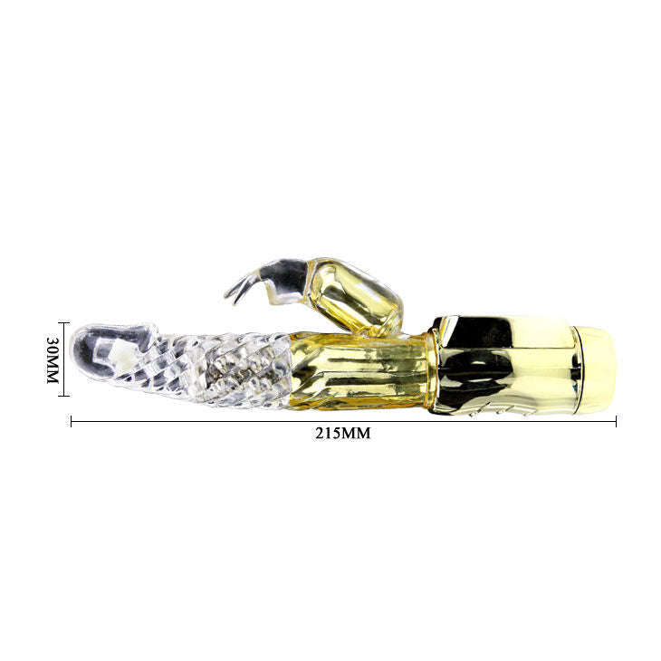 BAILE Rabbit Gold Prince – Rotations-Vibrator mit LED-Licht