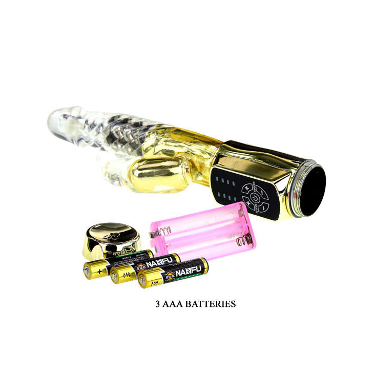 BAILE Rabbit Gold Prince – Rotations-Vibrator mit LED-Licht