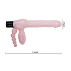 BAILE – Harnais sans corde TPR avec Vibration et stimulation anal 25.4 cm