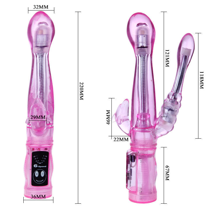 BAILE – Vibrateur flexible avec stimulateur anal