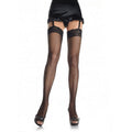 LEG AVENUE – Small net stockings with lace Plus