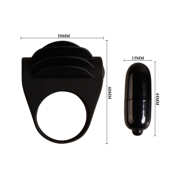 PRETTY LOVE Chester – Anello vibratore nero